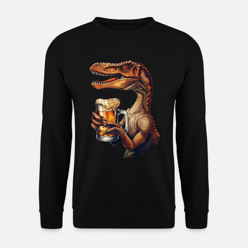 Utahraptor Bier - Unisex Pullover - Schwarz
