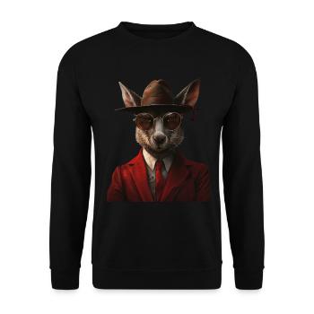 Wallaby - Unisex Pullover - Schwarz - Vorne - Alina (178cm) & Michal (187cm)