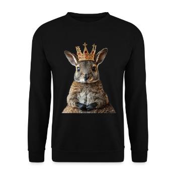 Wallaby - Unisex Pullover - Schwarz - Vorne - Alina (178cm) & Michal (187cm)