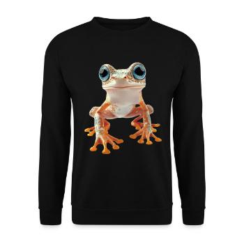 Frosch - Unisex Pullover - Schwarz - Vorne - Alina (178cm) & Michal (187cm)