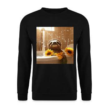 Faultier - Unisex Pullover - Schwarz - Vorne - Alina (178cm) & Michal (187cm)