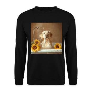 Labrador Retriever - Unisex Pullover - Schwarz - Vorne - Alina (178cm) & Michal (187cm)