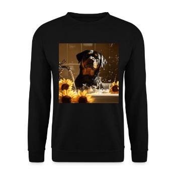 Rottweiler - Unisex Pullover - Schwarz - Vorne - Alina (178cm) & Michal (187cm)
