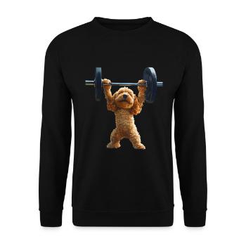 Cocker Spaniel - Unisex Pullover - Schwarz - Vorne - Alina (178cm) & Michal (187cm)