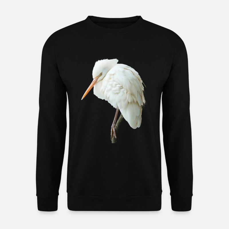 Reiher Vogel - Unisex Pullover - Schwarz