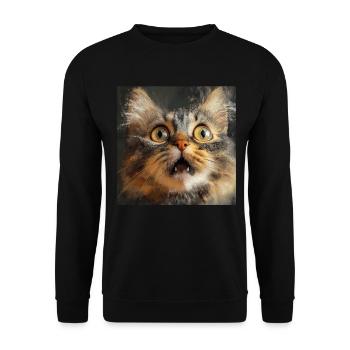 Maine Coon - Unisex Pullover - Schwarz - Vorne - Alina (178cm) & Michal (187cm)
