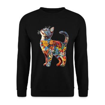 Amerikanisch Kurzhaar - Unisex Pullover - Schwarz - Vorne - Alina (178cm) & Michal (187cm)
