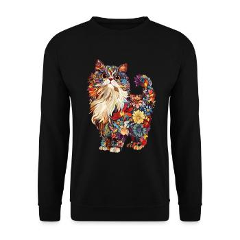 Perserkatze - Unisex Pullover - Schwarz - Vorne - Alina (178cm) & Michal (187cm)