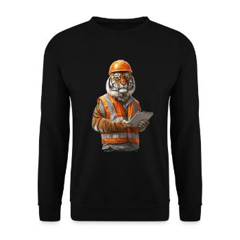 Tiger - Unisex Pullover - Schwarz - Vorne - Alina (178cm) & Michal (187cm)