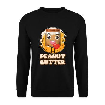 Erdnussbutter - Unisex Pullover - Schwarz - Vorne - Alina (178cm) & Michal (187cm)