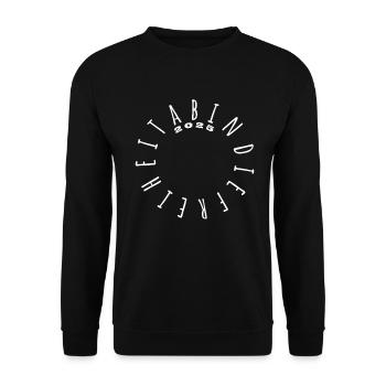 Ab in die Freiheit - ABI 2025 - Abitur - Spruch - Unisex Pullover - Schwarz - Vorne - Alina (178cm) & Michal (187cm)
