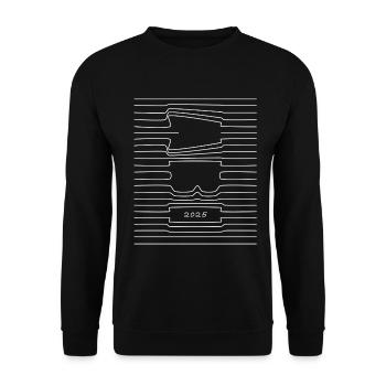 Abi 2025 - Abitur - Linien - Lebenslinie - Unisex Pullover - Schwarz - Vorne - Alina (178cm) & Michal (187cm)