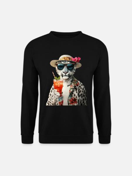 Schneeleopard - Unisex Pullover - Schwarz