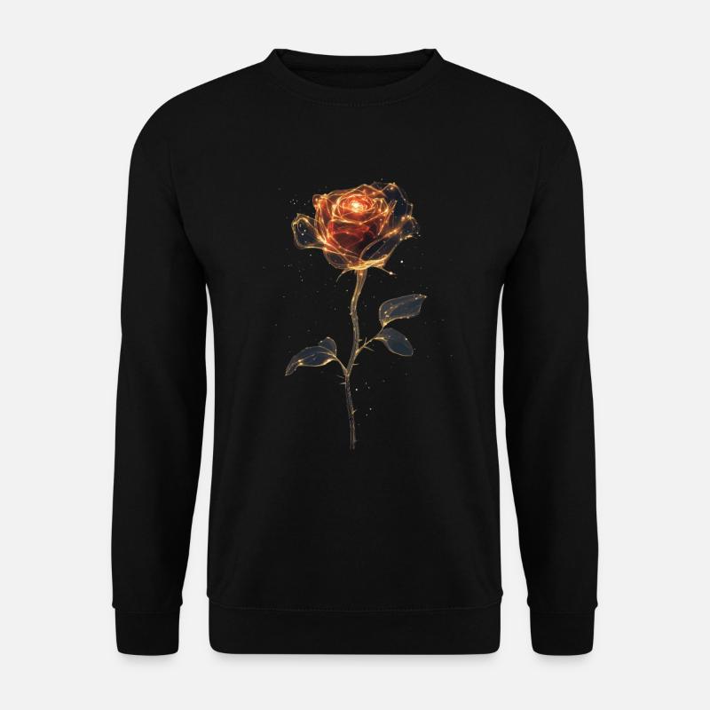 Rote Rose - Unisex Pullover - Schwarz