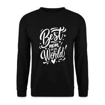 Meilleure Maman du Monde - Fête des Mères - Dire - Sweat-shirt Unisexe - noir - Devant - Alina (178cm) & Michal (187cm)