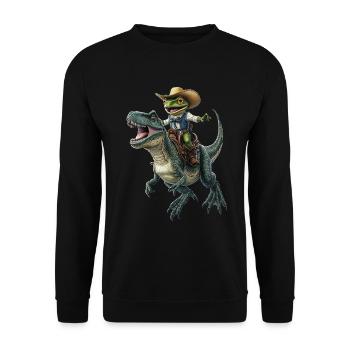 Frosch - Unisex Pullover - Schwarz - Vorne - Alina (178cm) & Michal (187cm)