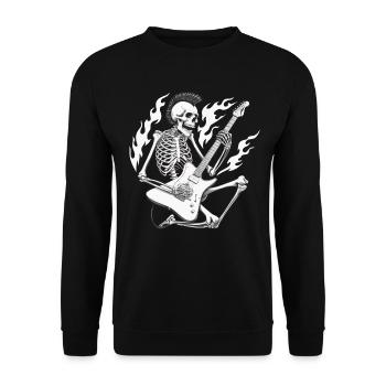 Cool Skeleton Guitariste Guitariste Musicien - Sweat-shirt Unisexe - noir - Devant - Alina (178cm) & Michal (187cm)