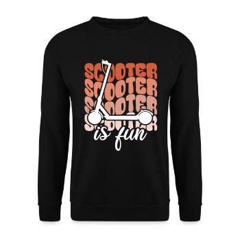 Scooter is fun - E-Scooter, Electric Scooter - Unisex Sweatshirt - black - Front - Alina (178cm) & Michal (187cm)