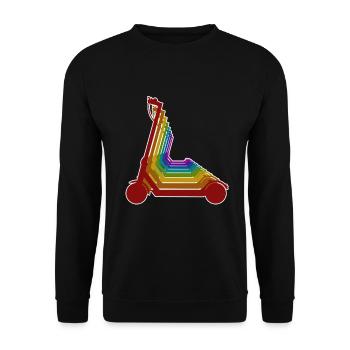 E-scooter, electric scooter with battery - Unisex Sweatshirt - black - Front - Alina (178cm) & Michal (187cm)