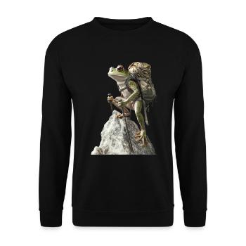 Frosch - Unisex Pullover - Schwarz - Vorne - Alina (178cm) & Michal (187cm)