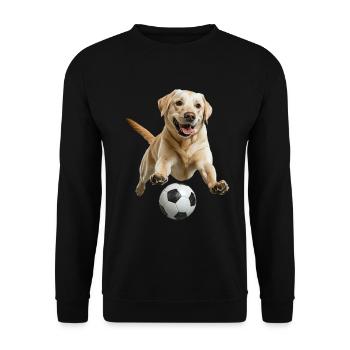 Labrador Retriever - Unisex Pullover - Schwarz - Vorne - Alina (178cm) & Michal (187cm)