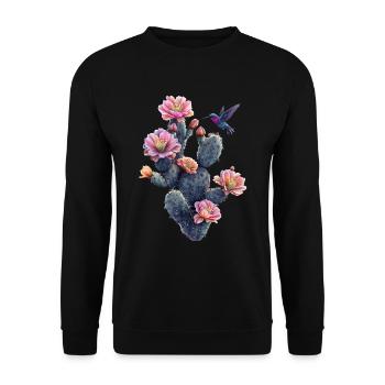 Kaktus - Unisex Pullover - Schwarz - Vorne - Alina (178cm) & Michal (187cm)