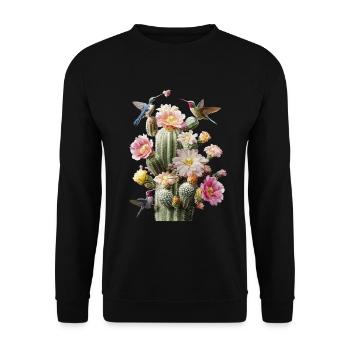 Kaktus - Unisex Pullover - Schwarz - Vorne - Alina (178cm) & Michal (187cm)