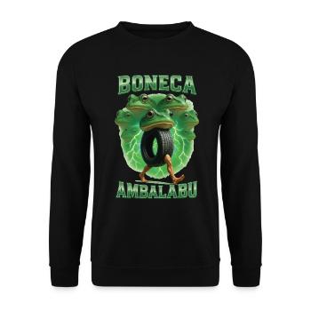 Frosch - Unisex Pullover - Schwarz - Vorne - Alina (178cm) & Michal (187cm)