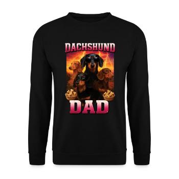Dackel - Unisex Pullover - Schwarz - Vorne - Alina (178cm) & Michal (187cm)