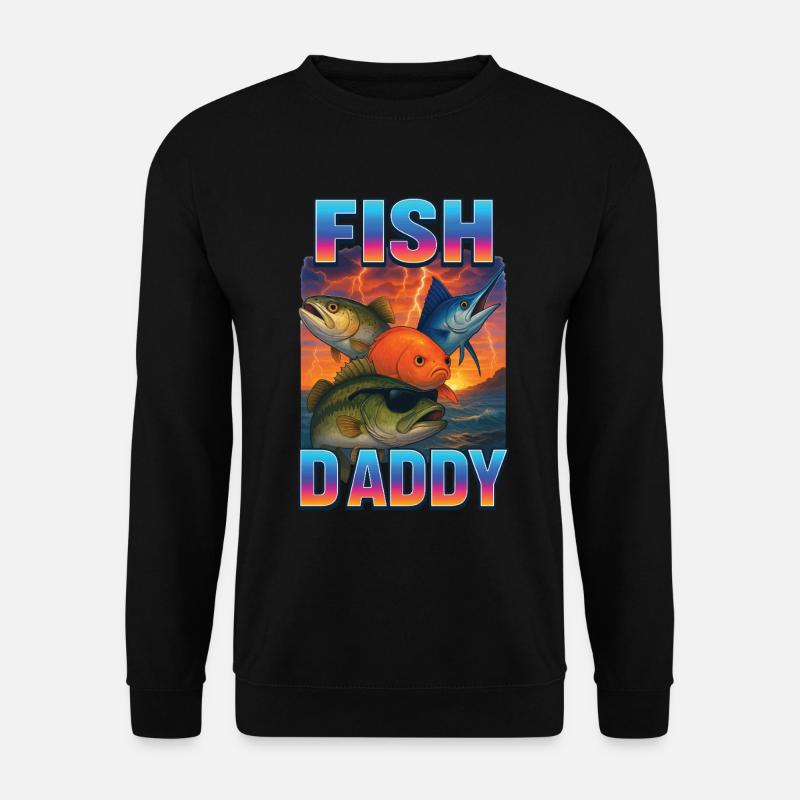 Fisch Papa - Unisex Pullover - Schwarz