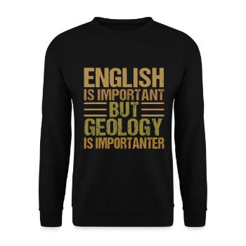 Geology Rock - Unisex Pullover - Schwarz - Vorne - Alina (178cm) & Michal (187cm)