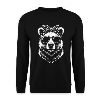 Maman Ours - Fête des Mères - Cadeau - Sweat-shirt Unisexe - noir - Devant - Alina (178cm) & Michal (187cm)