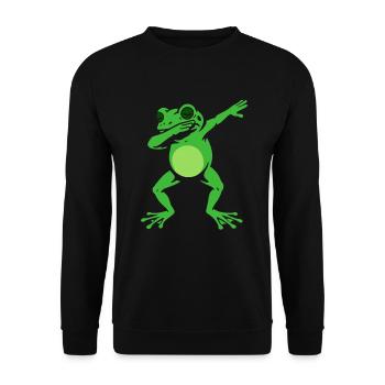 Dabbing Frog - Dab Dance - Cadeau - Sweat-shirt Unisexe - noir - Devant - Alina (178cm) & Michal (187cm)