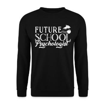 School Psychologist Future - Unisex Sweatshirt - black - Front - Alina (178cm) & Michal (187cm)
