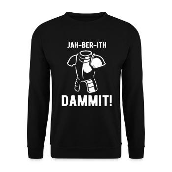 Enigma - screwed up - dammit - for gamers - Unisex Sweatshirt - black - Front - Alina (178cm) & Michal (187cm)