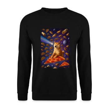 Shiba Inu - Unisex Sweatshirt - black - Front - Alina (178cm) & Michal (187cm)