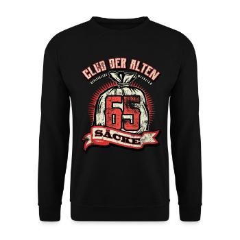 Club der alten Säcke, 65. Geburtstag - Unisex Pullover - Schwarz - Vorne - Alina (178cm) & Michal (187cm)