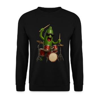 Zucchini Drums - Unisex Sweatshirt - black - Front - Alina (178cm) & Michal (187cm)