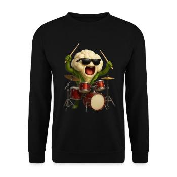 Tambours de chou-fleur - Sweat-shirt Unisexe - noir - Devant - Alina (178cm) & Michal (187cm)