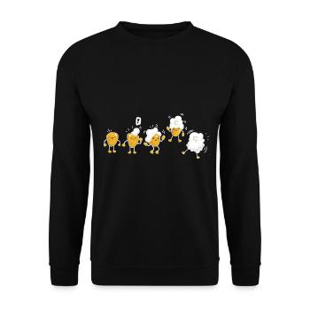 popcorn - Unisex Sweatshirt - black - Front - Alina (178cm) & Michal (187cm)