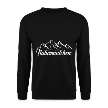 Naturmadchen - - Unisex Pullover - Schwarz - Vorne - Alina (178cm) & Michal (187cm)