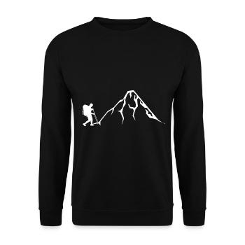 Berg - Wanderer - (11) - Unisex Pullover - Schwarz - Vorne - Alina (178cm) & Michal (187cm)