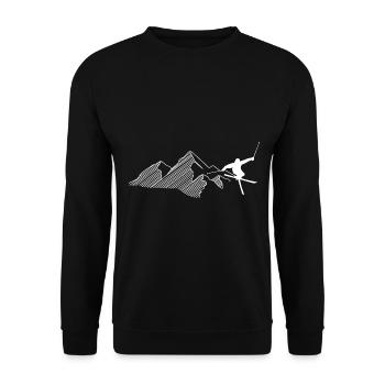 Berg - Skifahren - (16) - Unisex Pullover - Schwarz - Vorne - Alina (178cm) & Michal (187cm)