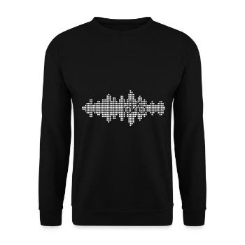 Ondes sonores - Cyclisme - (1) - Sweat-shirt Unisexe - noir - Devant - Alina (178cm) & Michal (187cm)