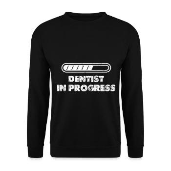 Dentist at work Dental assistant Tooth lover - Unisex Sweatshirt - black - Front - Alina (178cm) & Michal (187cm)