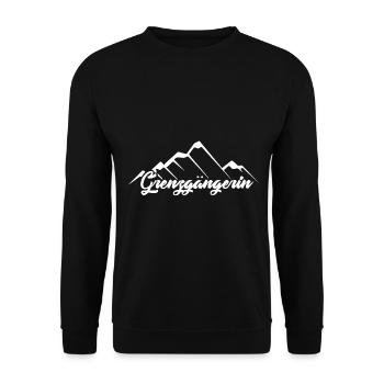 Grenzgängerin - (2) - Unisex Pullover - Schwarz - Vorne - Alina (178cm) & Michal (187cm)