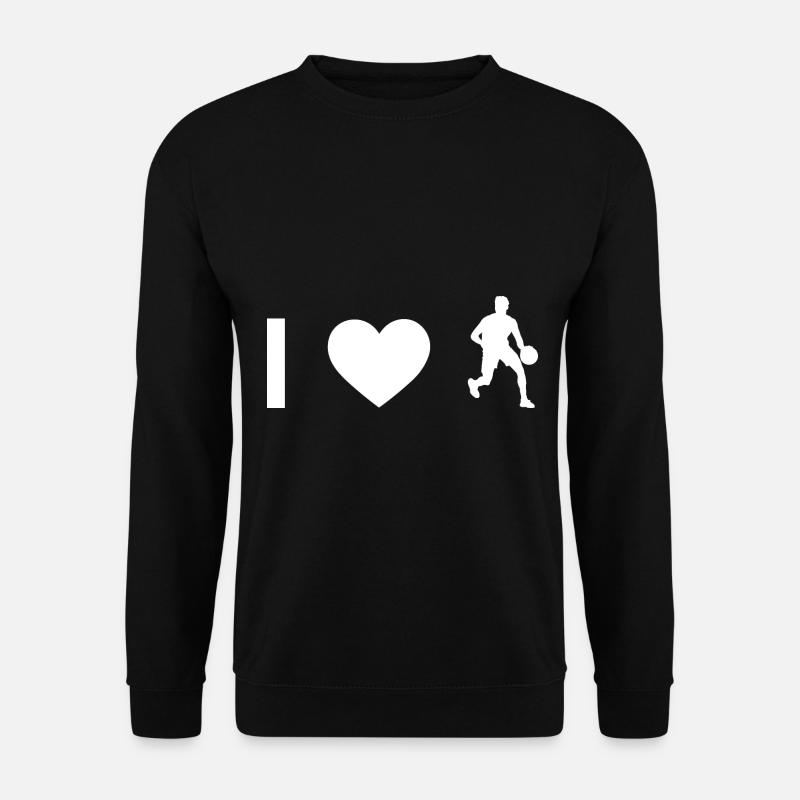 I Heart and Guy Basketball - - Unisex Sweatshirt - black