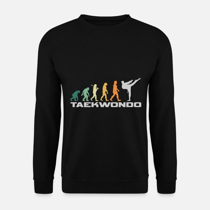 Taekwondo Style rétro - Evolution Man - Sweat-shirt Unisexe - noir