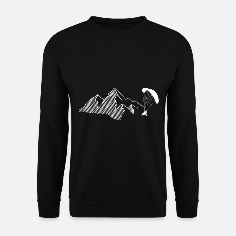 Mountain - Paragliding - (2) - Unisex Sweatshirt - black