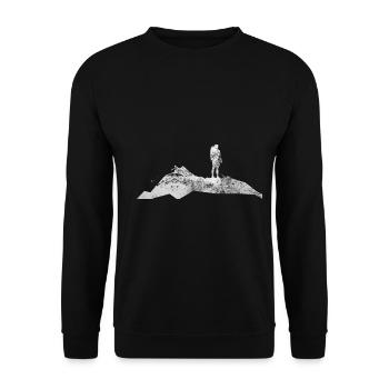 Berg - Wanderer - (9) - Unisex Pullover - Schwarz - Vorne - Alina (178cm) & Michal (187cm)